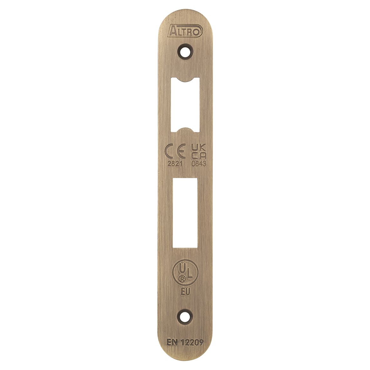 Architectural Bolt Through 3 Lever Sashlock - 78mm Case - 57mm Backset - Radius - Antique Brass - view 4