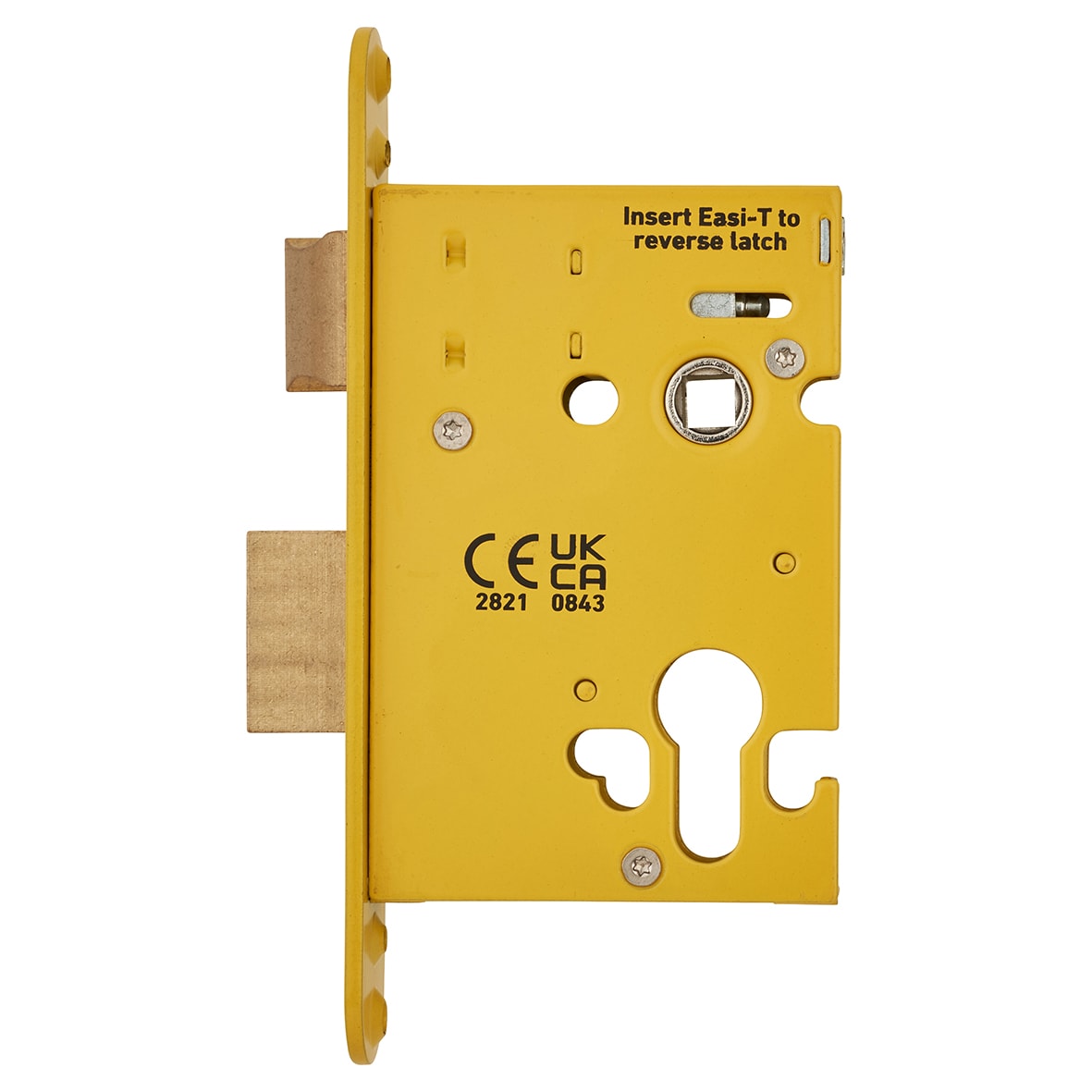 Architectural Bolt Through Euro Profile Sashlock - 78mm Case - 57mm Backset - Radius - Matt Black - view 5
