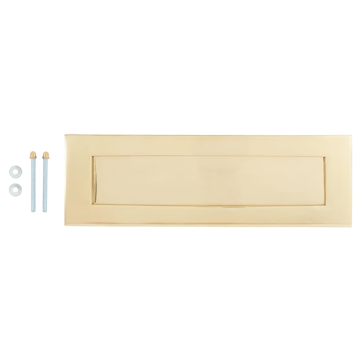 Letter Plate - 359 x 113mm - Polished Brass - view 3