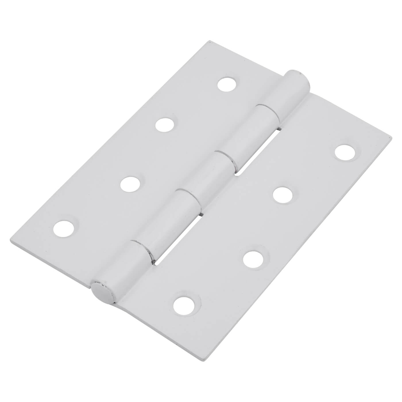 Steel Butt Door Hinge - 100 x 72mm - White - Pair - view 2