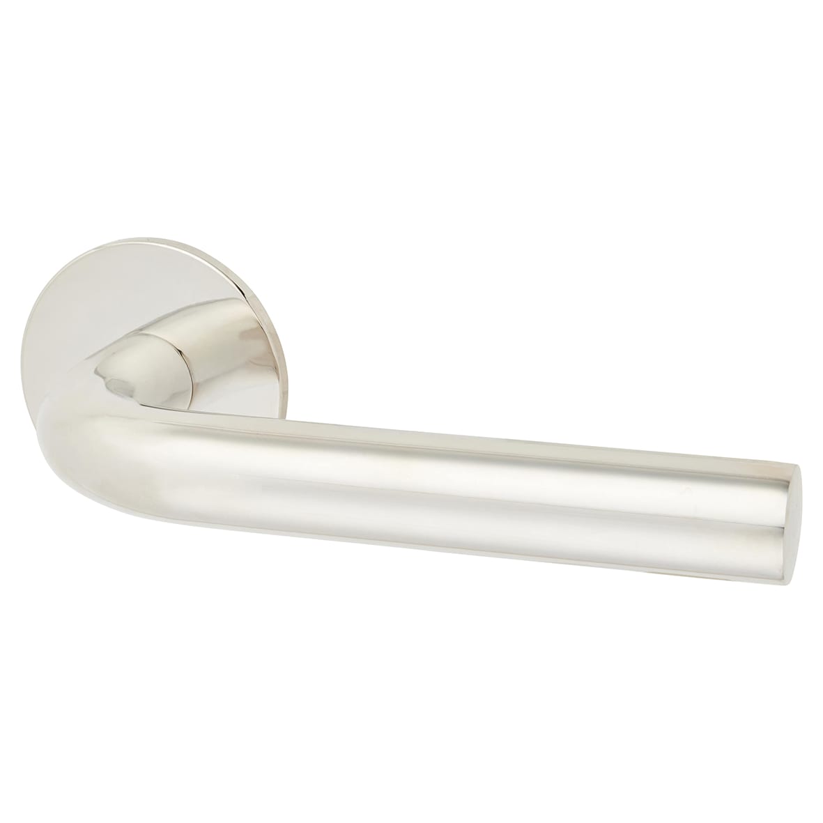 Polished Stainless Steel Door Handles on Round Slim Rose - Schema Syfte Range - view 2