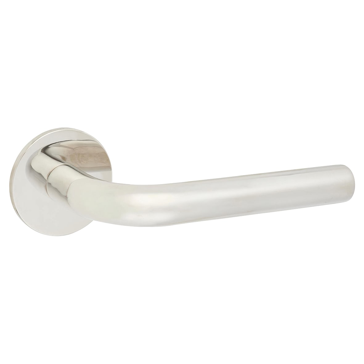 Polished Stainless Steel Door Handles on Round Slim Rose - Schema Syfte Range - view 3