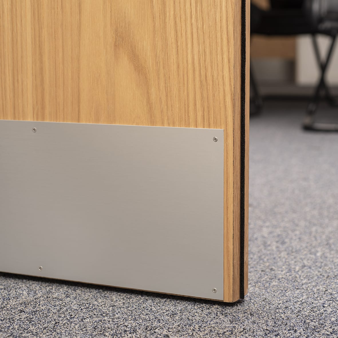 Aluminium Kick Plate - 700 x 200 x 1.2mm - 8 Screw Holes - Satin Anodised - view 3