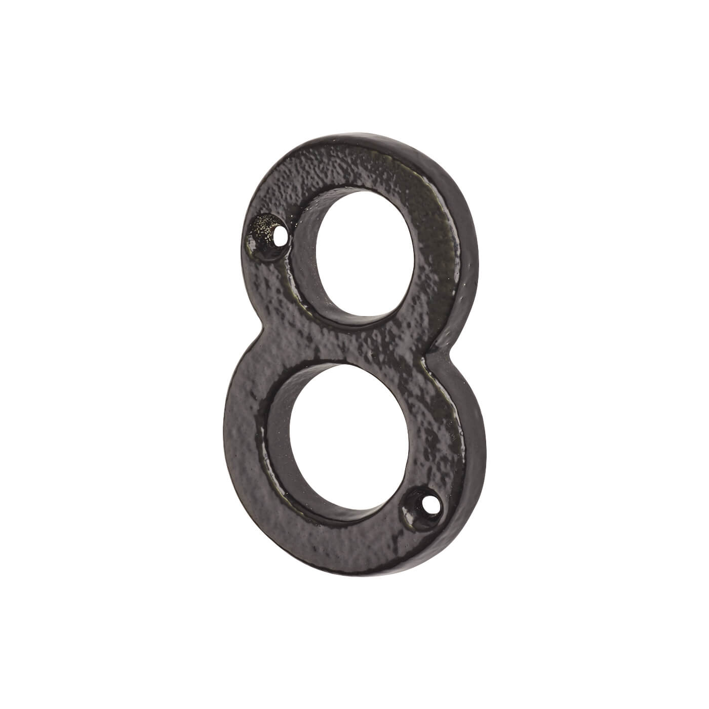 76mm Screw Fix Door Numeral - 8 - Metalized Antique Black Iron - view 2