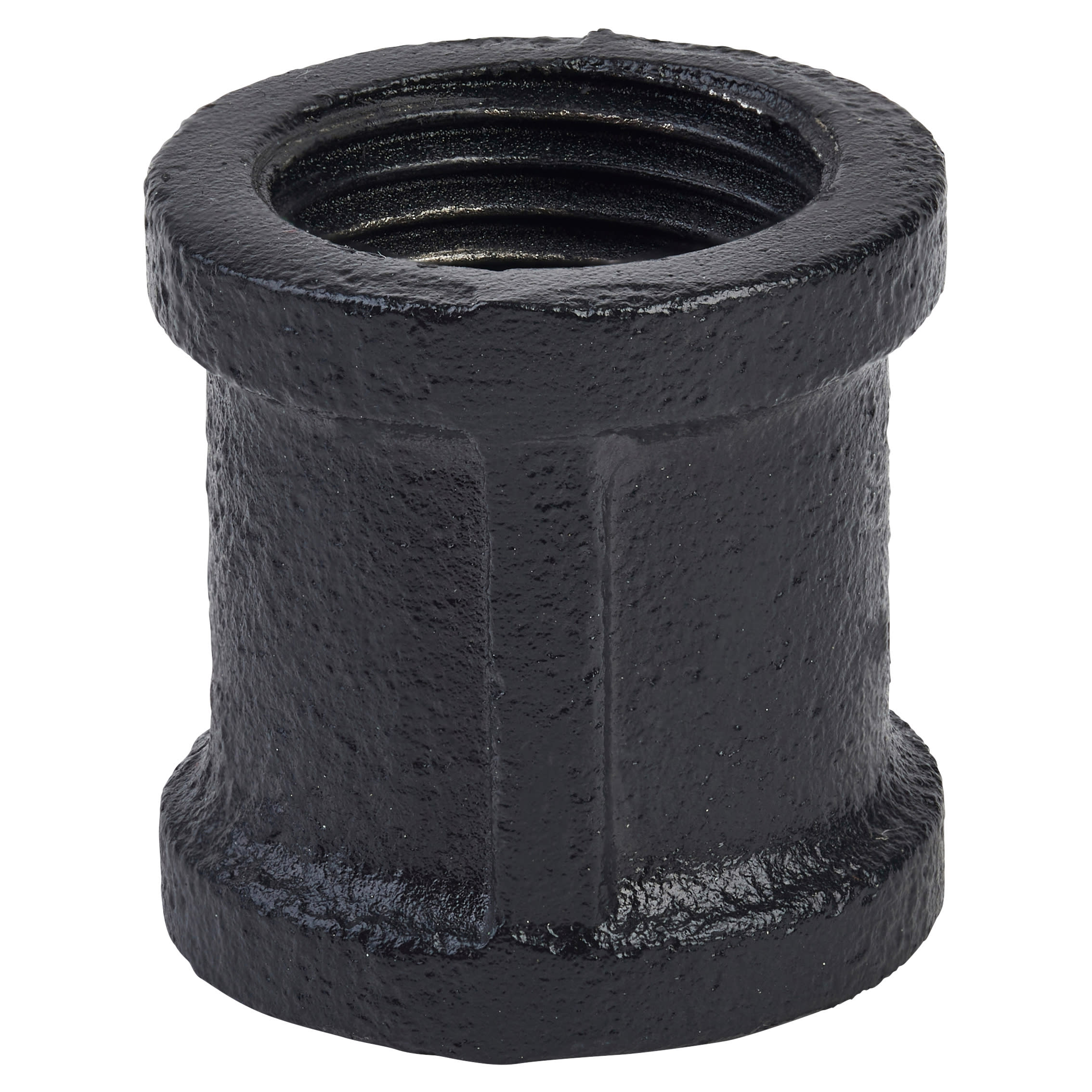 1/2" Pipe Shelving Iron Straight Pipe Connector - Black - view 2