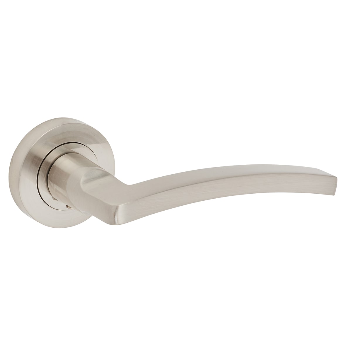 Brass Satin Nickel Latch Door Handles on Rose Ultimate Door Pack - Tavira Range - view 3