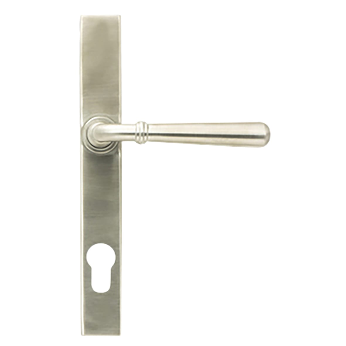 Newbury Satin Stainless Steel uPVC Slimline Multipoint Door Handles - 92mm c/c - view 2