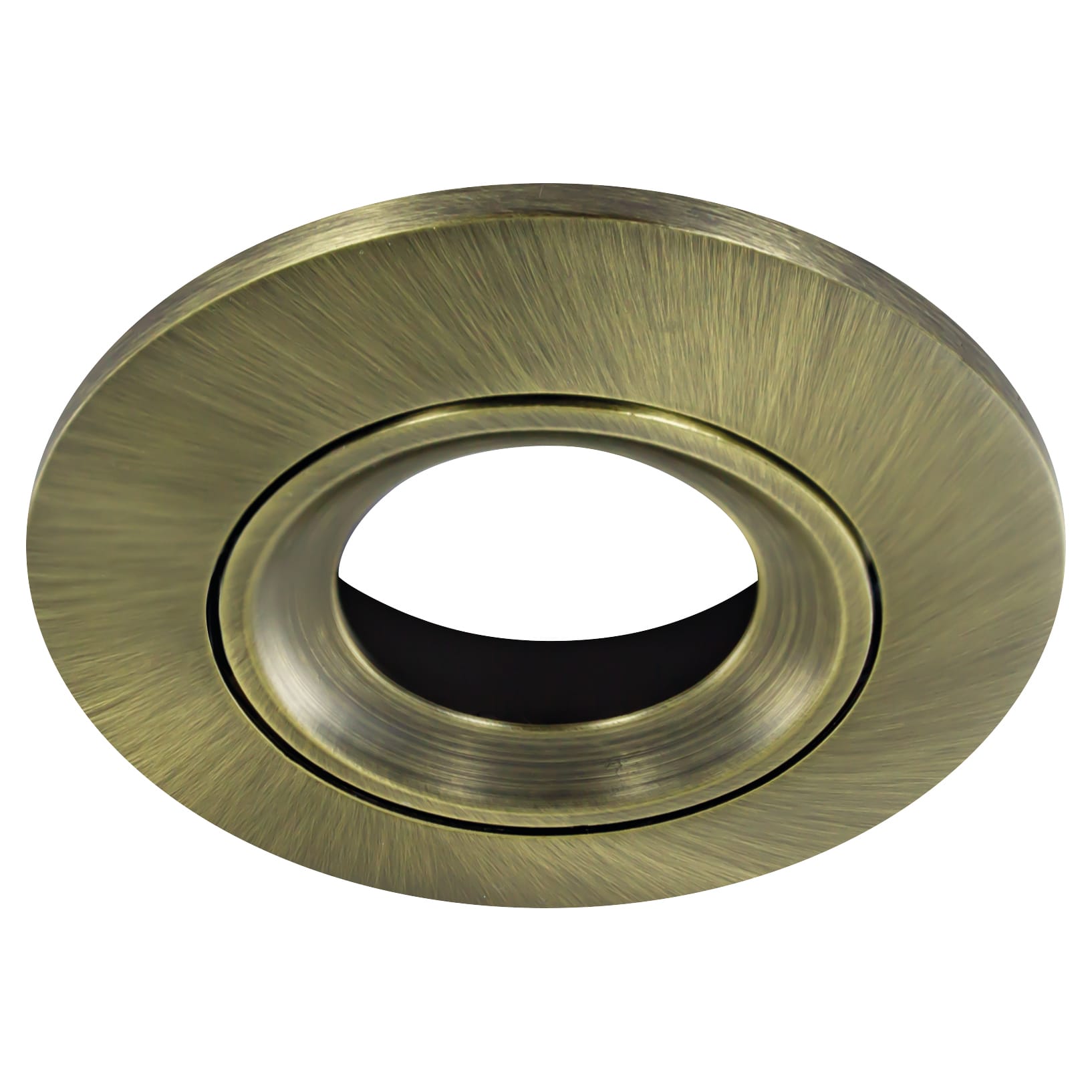 LED Lux Fire Adjustable Fire Rated Downlight Bezel - Antique Brass - view 2