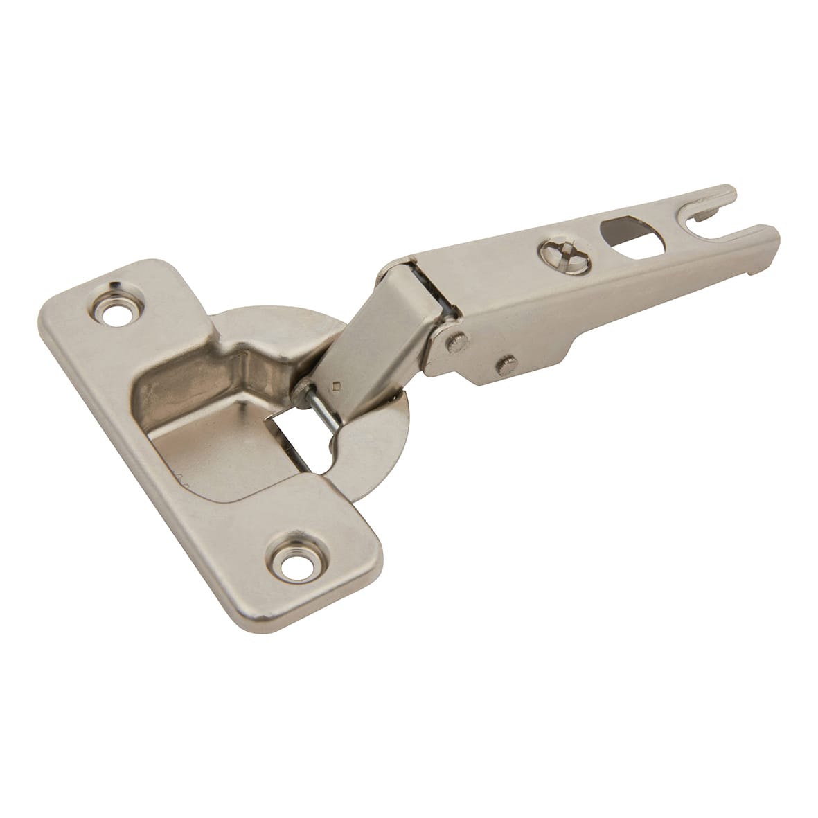 Slide On MODUL Cabinet Hinge Pack - 100° - Sprung - Overlay - Zinc Plated - Pair - view 5