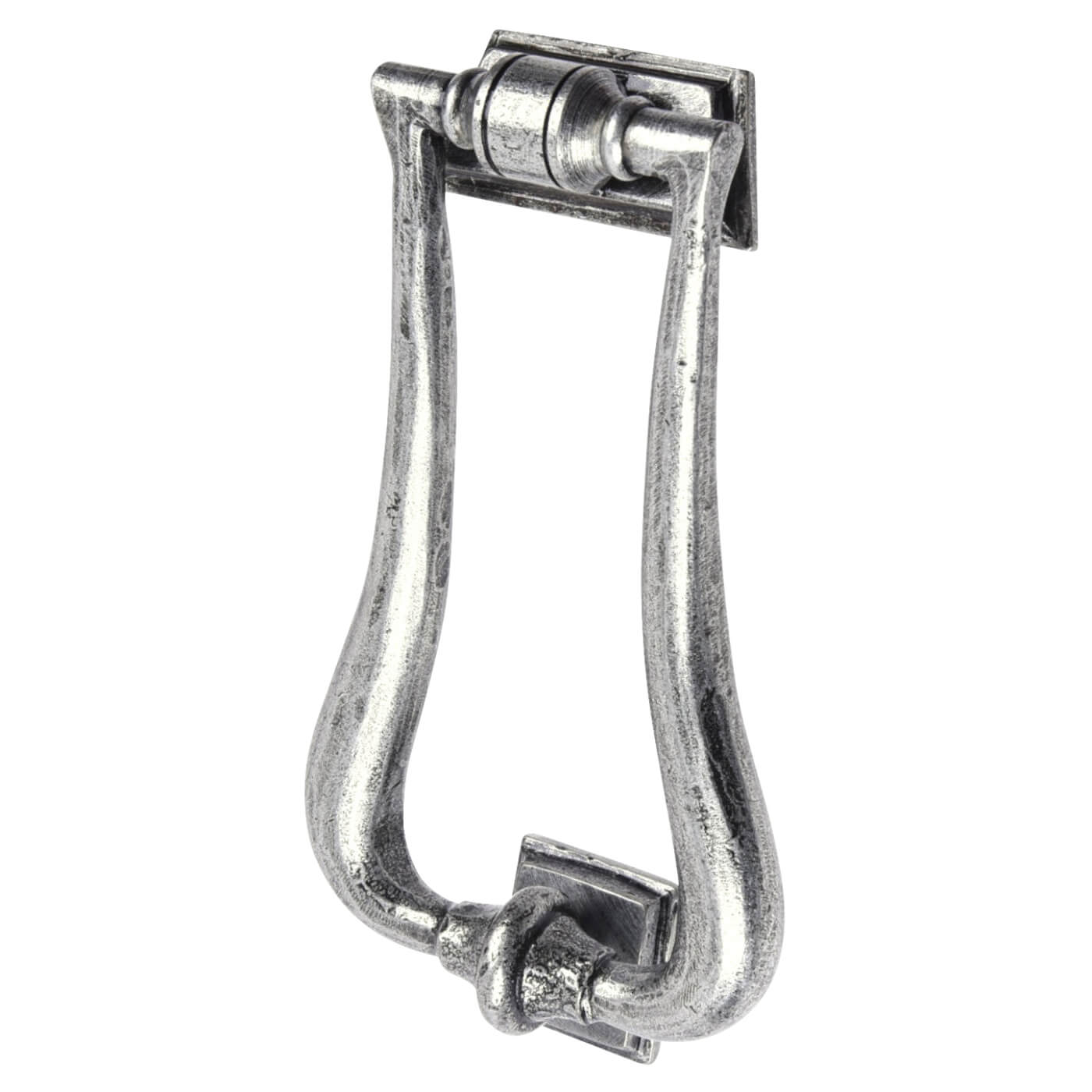 Slim Art Deco Ring Door Knocker - Pewter - 148 x 90mm - view 2