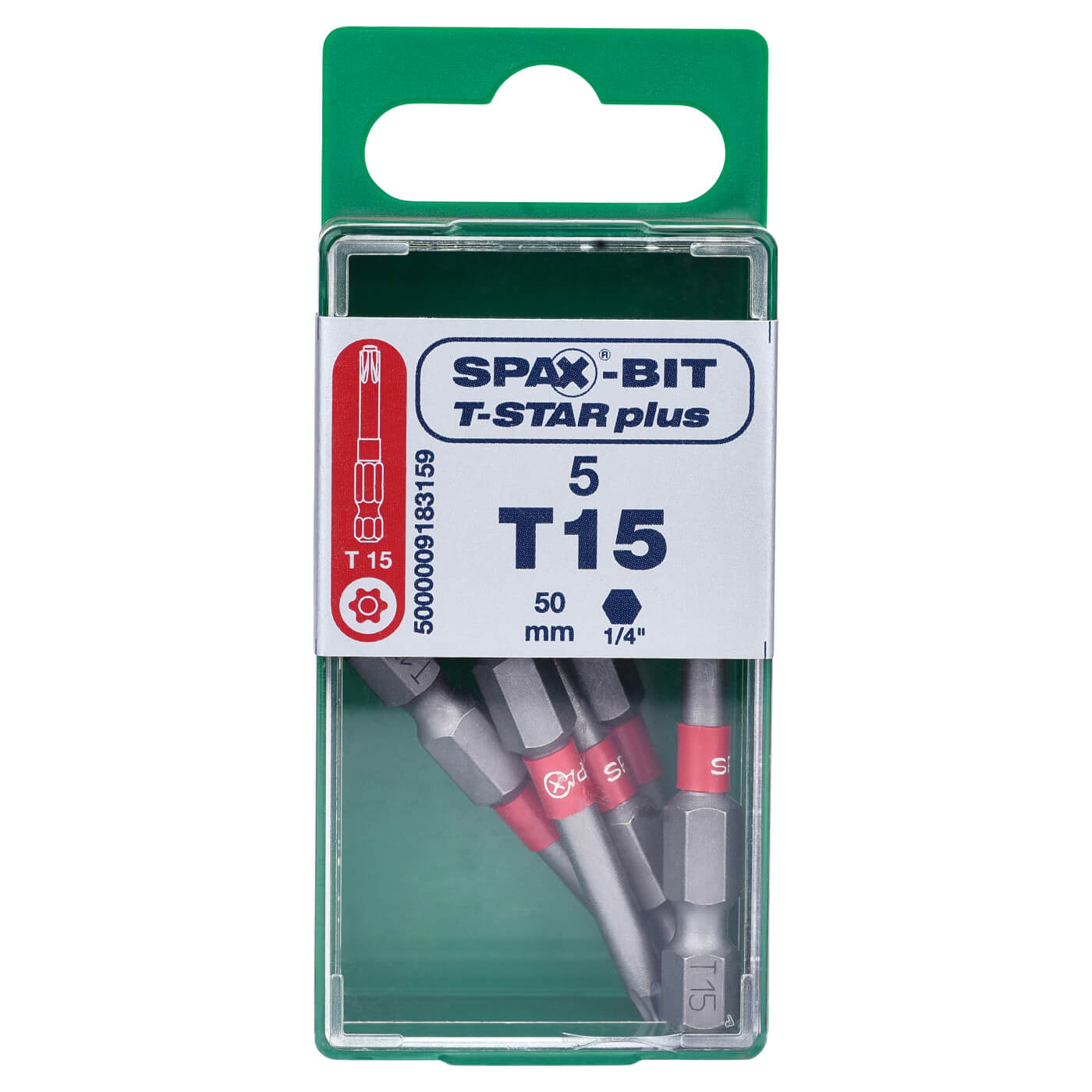 T-Star Plus Driver Bit - Torx - T15 - 50mm Length - Pack of 5 - view 3