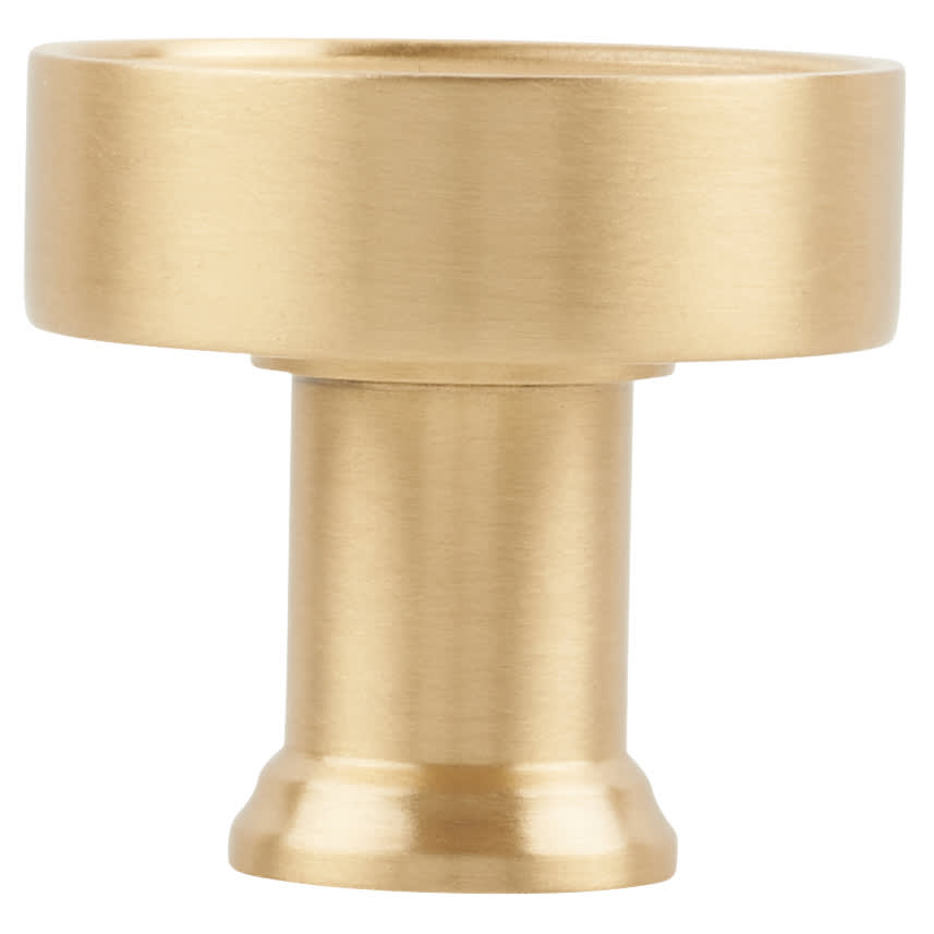Marcus Florence Round Cabinet Knob - 32mm Diameter - Satin Brass - view 2