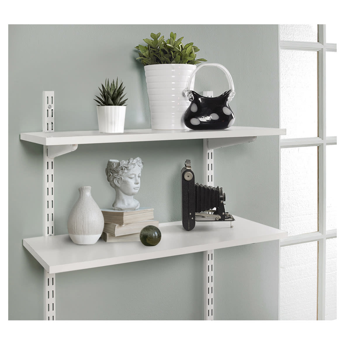 Twin Slot Shelf Bracket - 170mm Length - Silver - view 4