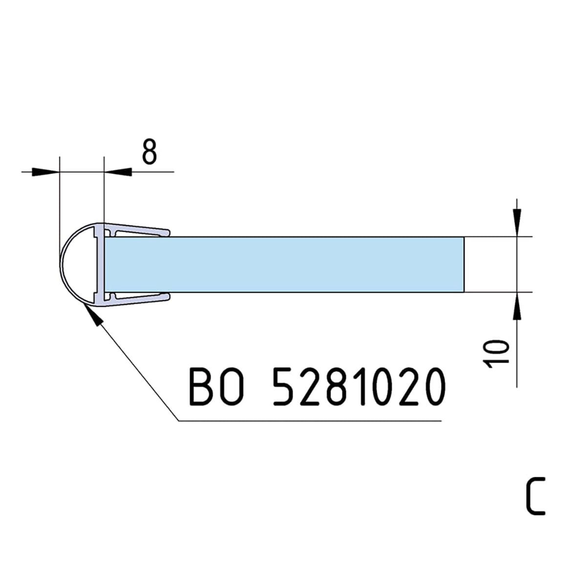 Bilbao Basic Glass to Wall Shower Hinge - Double Sided - 8-12mm Glass - Polished Chrome - view 7