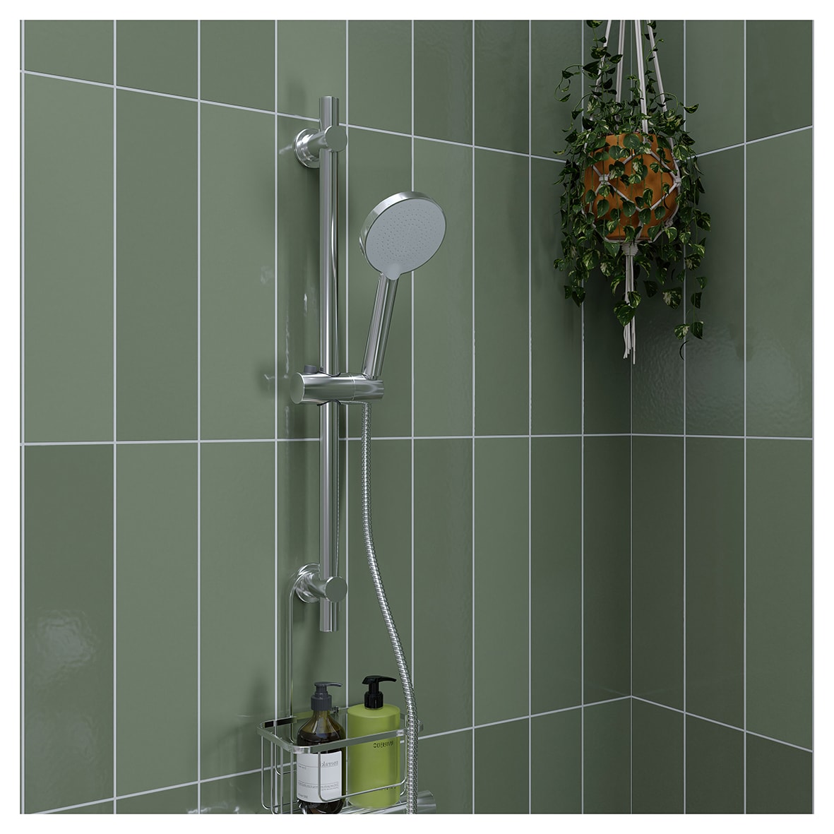 Presion Single Spray Shower Handset - Chrome - view 4
