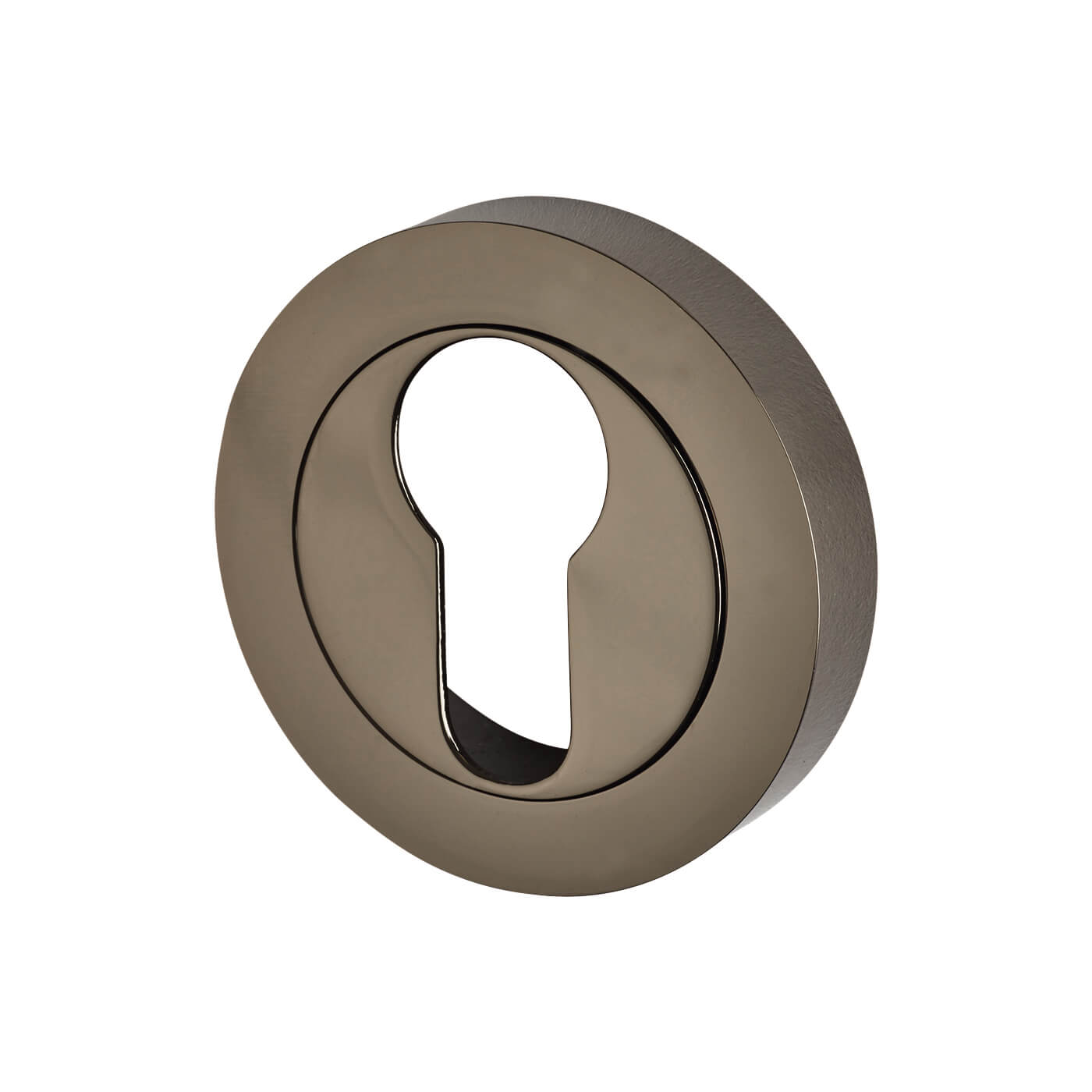 Escutcheon - 50mm Diameter - Euro - Black Nickel - view 2