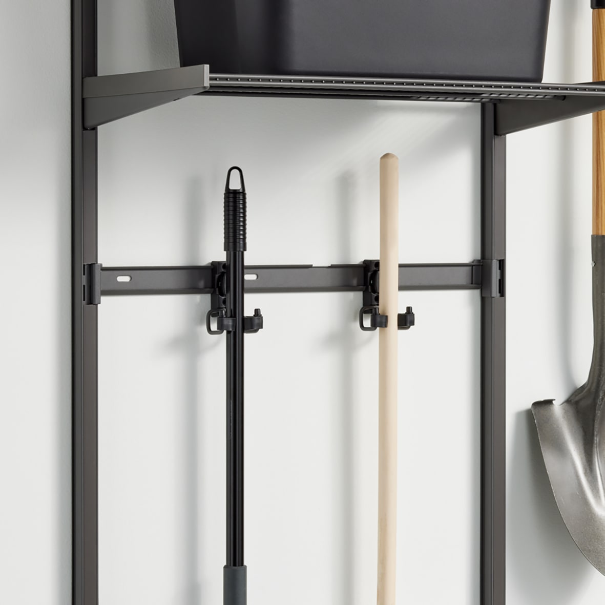 Garage+ Storage Top Track System - Large Tool Holder for Storage Track - Matt Grey - Pack of 2 - view 2