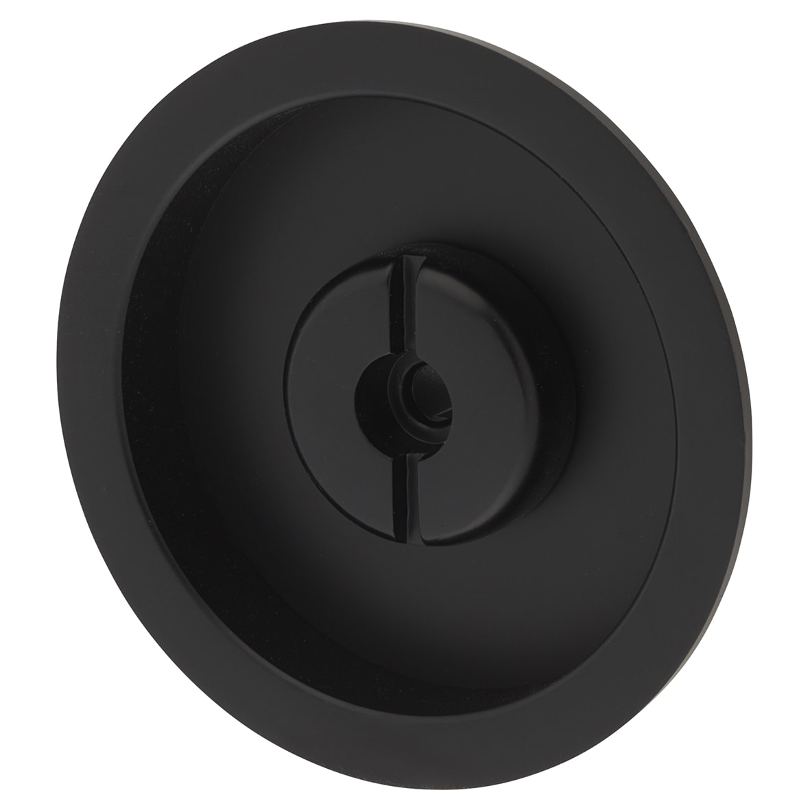 Essentials Round Privacy Handle Set with Lock - Matt Black - view 3