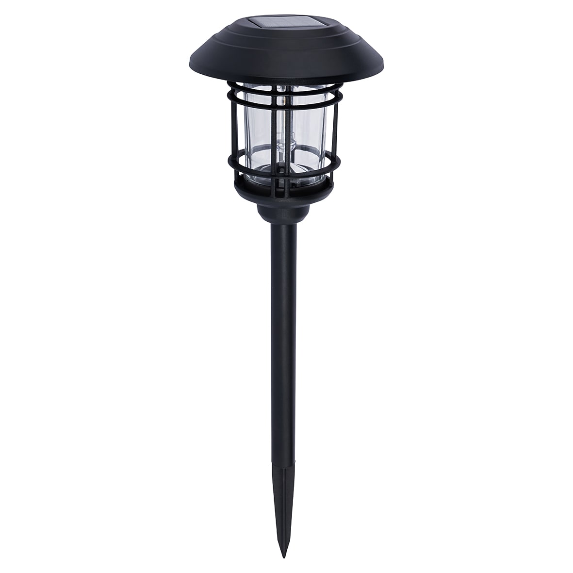 Forum Zink Tanfield LED Solar Bollard Post Light with Spike - IP44 - 3000K Warm White - Black - view 2