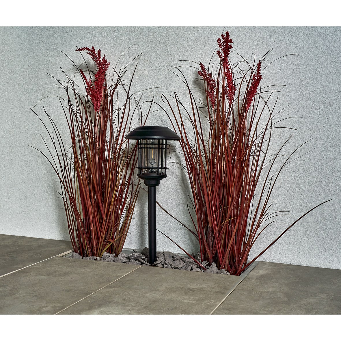 Forum Zink Tanfield LED Solar Bollard Post Light with Spike - IP44 - 3000K Warm White - Black - view 4