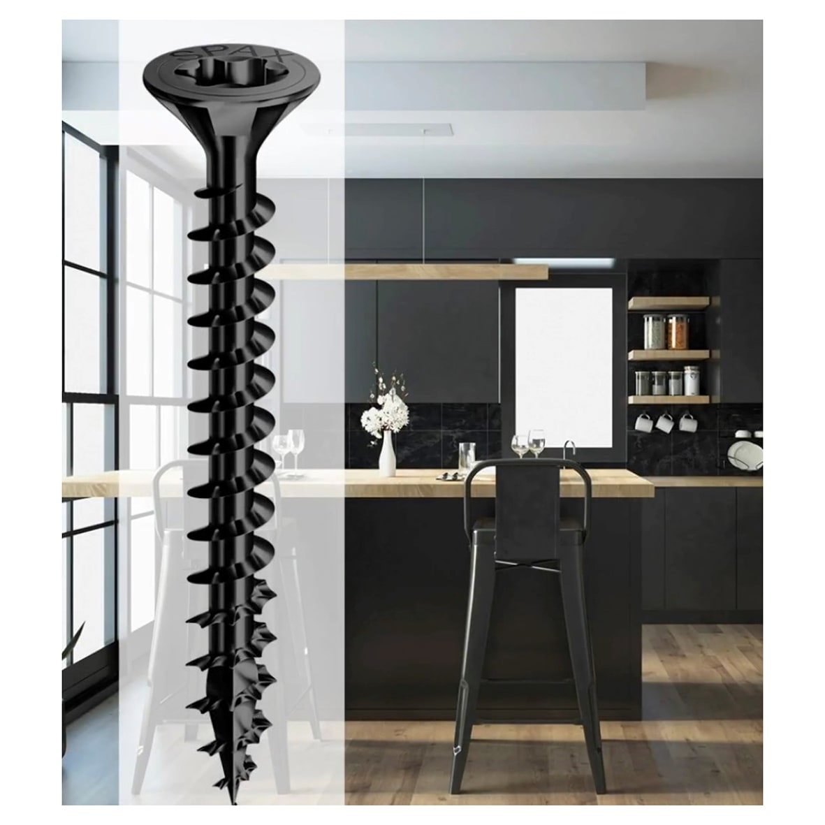 BLAX T-Star Plus Torx Countersunk Wood Screws - 3.0 x 20mm - Black Zinc Plated - Pack of 200 - view 2
