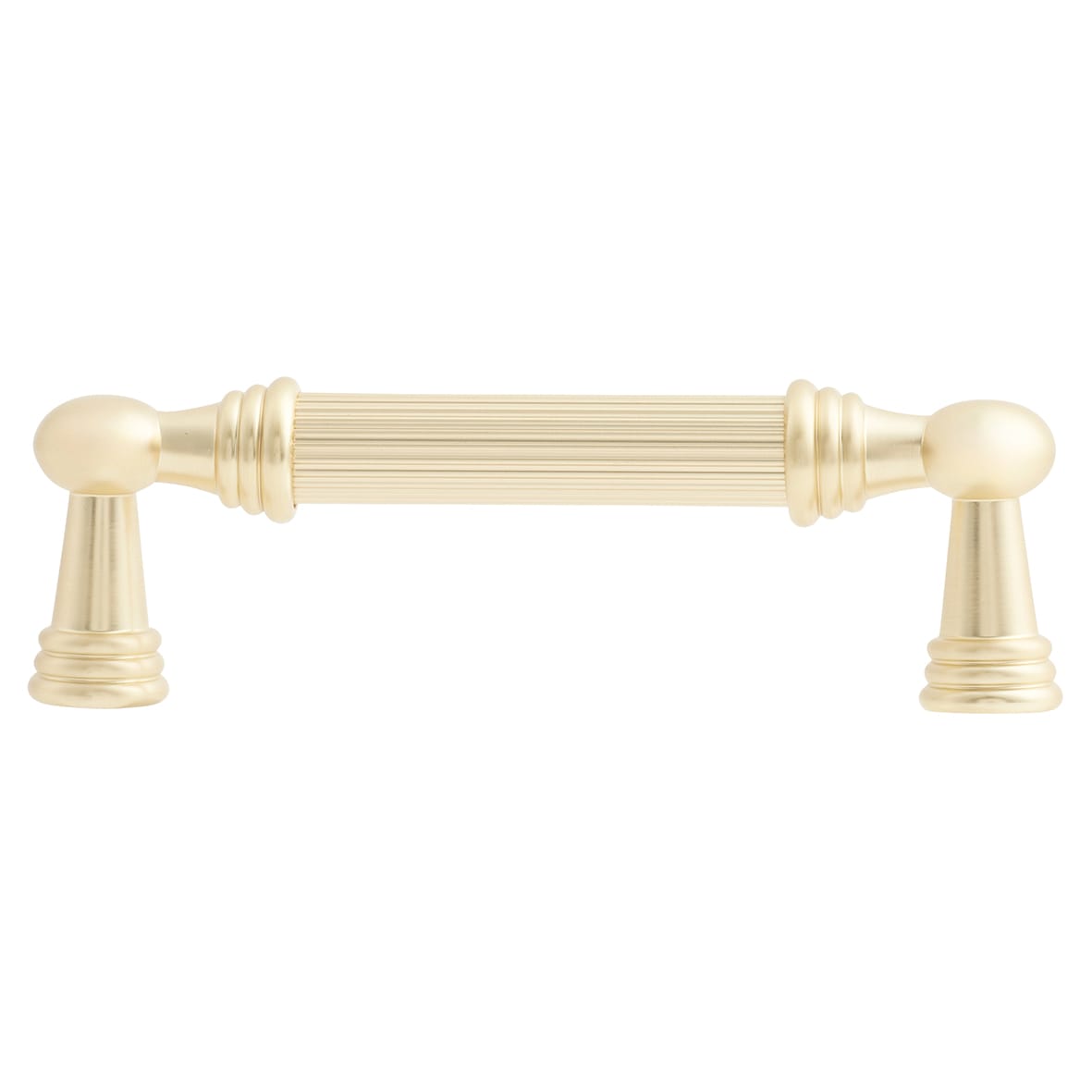 Whitby Lines 10mm T-Bar Cabinet Pull Handle - 96mm Centres - Satin Brass - view 2