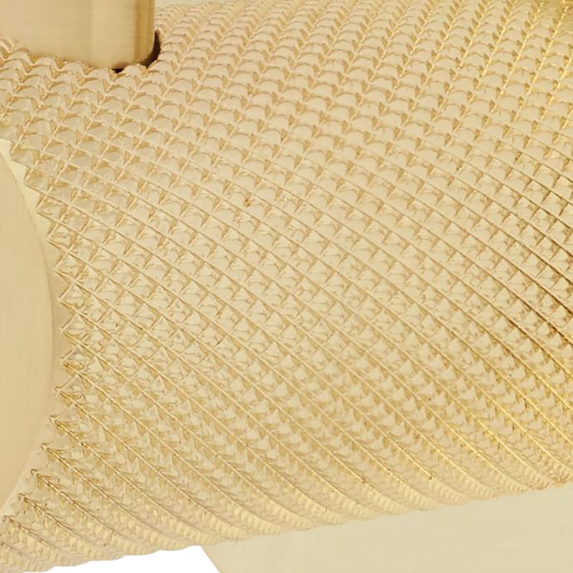 Knurled Single Coat Hook - 50 x 25mm - Satin Brass - view 3