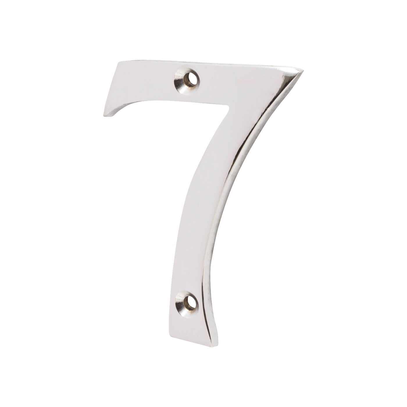 76mm Screw Fix Door Numeral - 7 - Polished Chrome - view 2