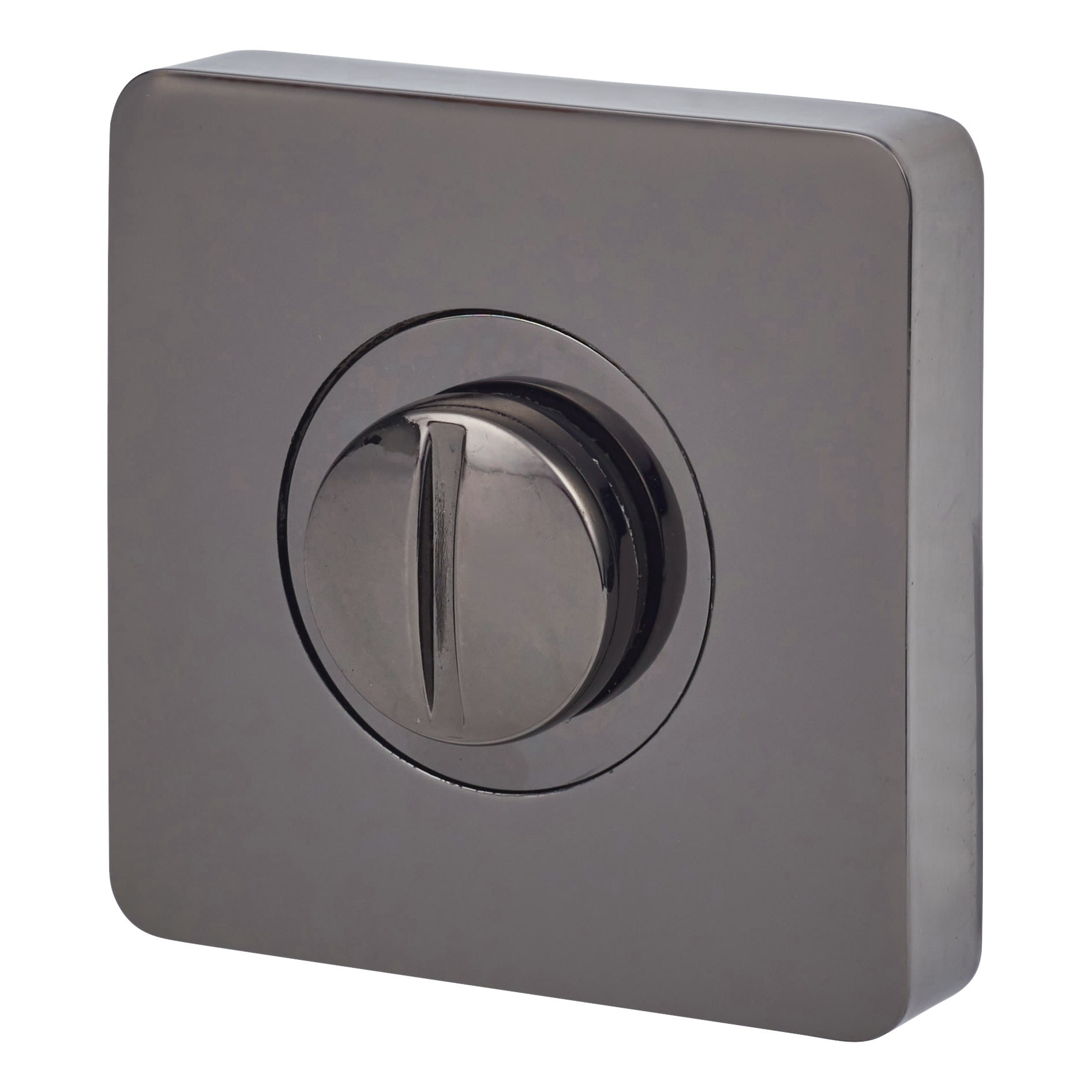 Square Bathroom Turn & Release - 52mm Diameter - Black Nickel - view 4