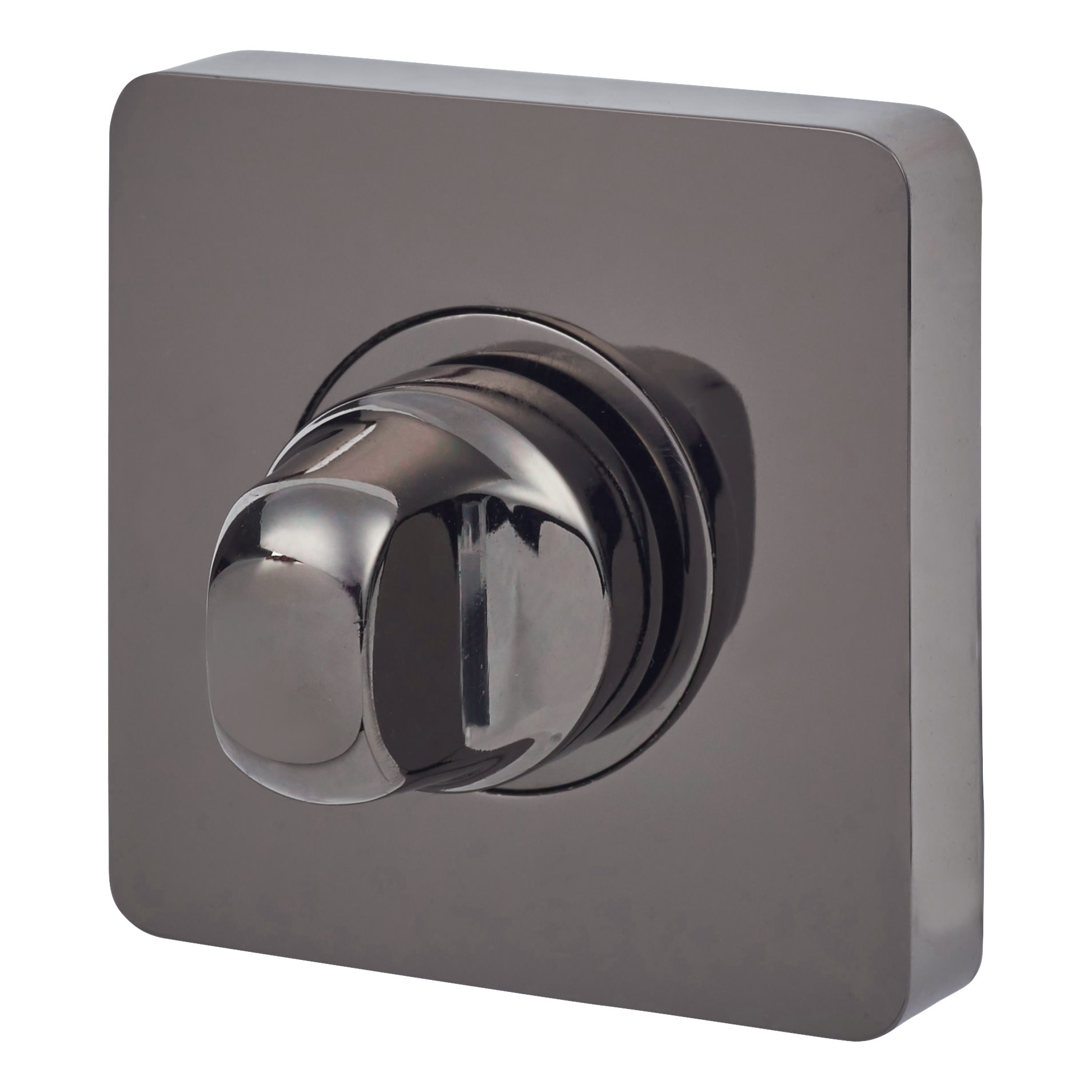 Square Bathroom Turn & Release - 52mm Diameter - Black Nickel - view 5