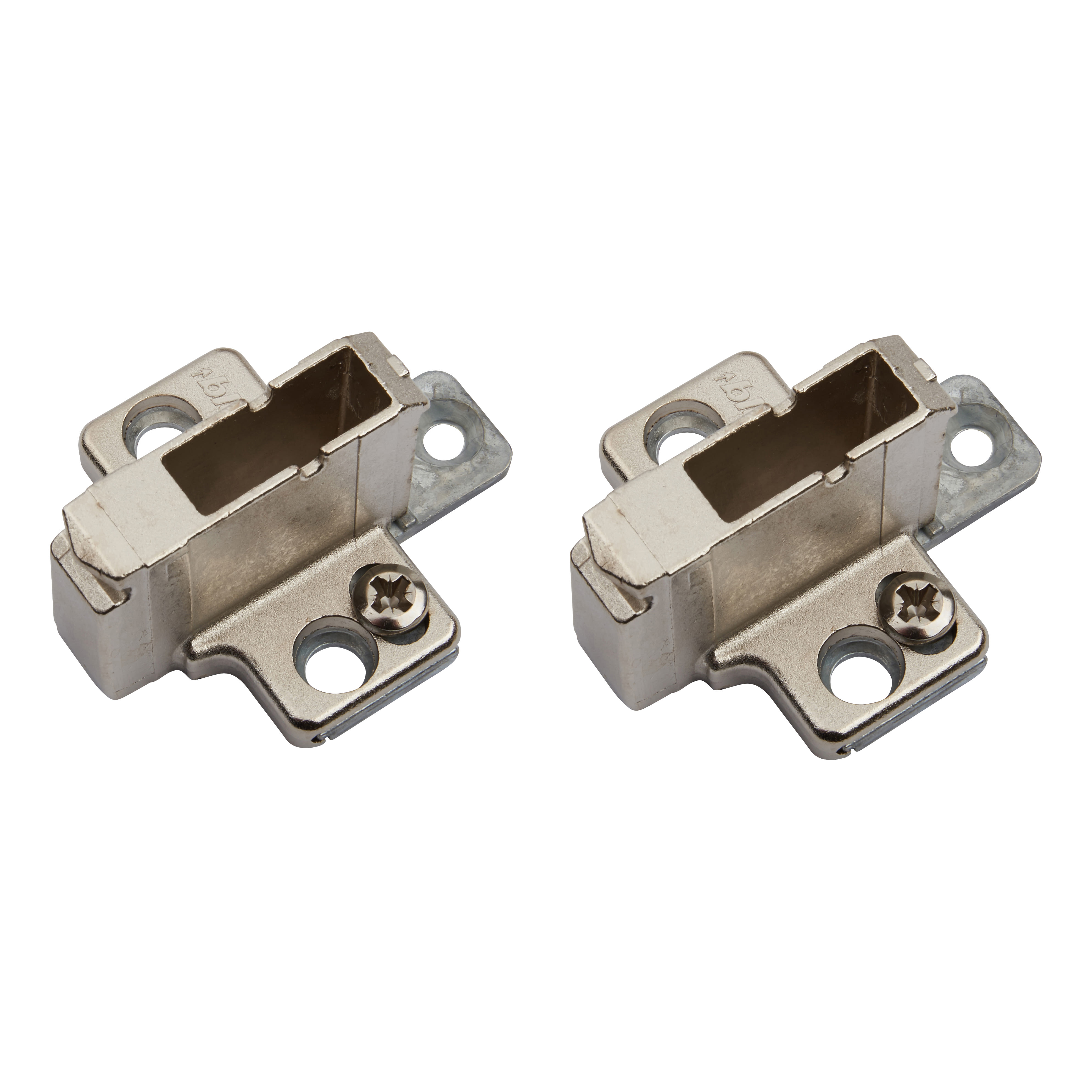 CLIP Cruciform Cabinet Mounting Plate - System Screws - 18mm Spacing - Zinc Diecast - Pair - view 2
