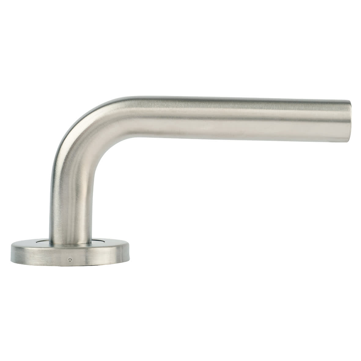 Satin Stainless Steel 19mm Bent Door Handles on Round Rose - view 7