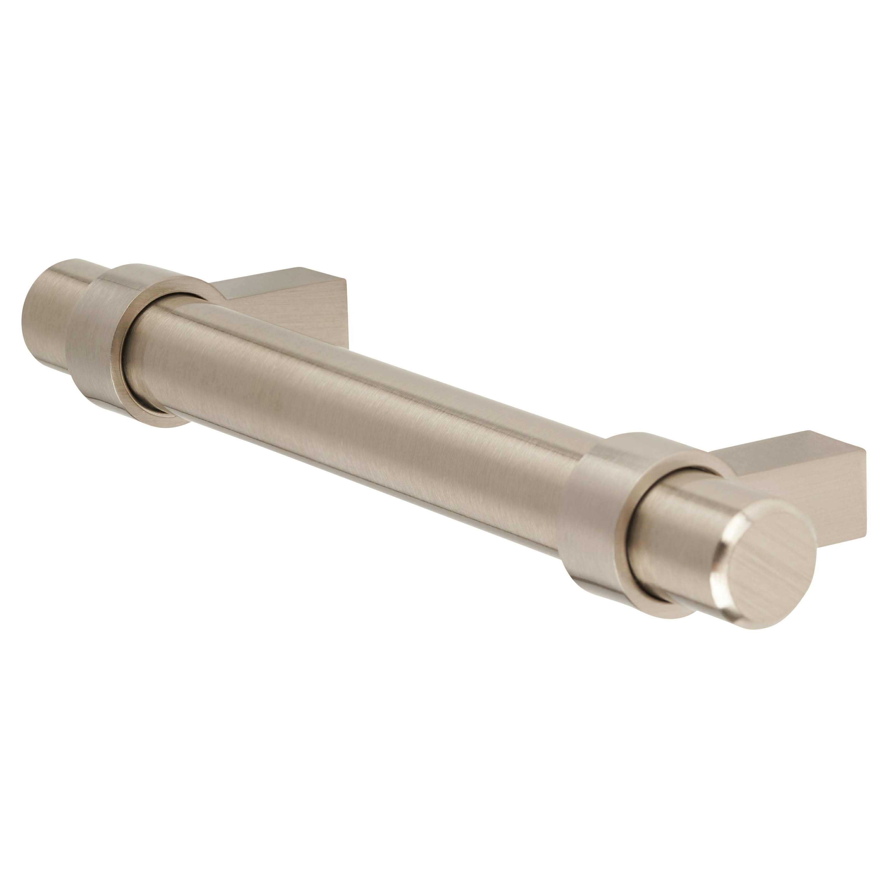 14mm Collared T-Bar Cabinet Pull Handle - 96mm Centres - Satin Stainless Steel - view 4