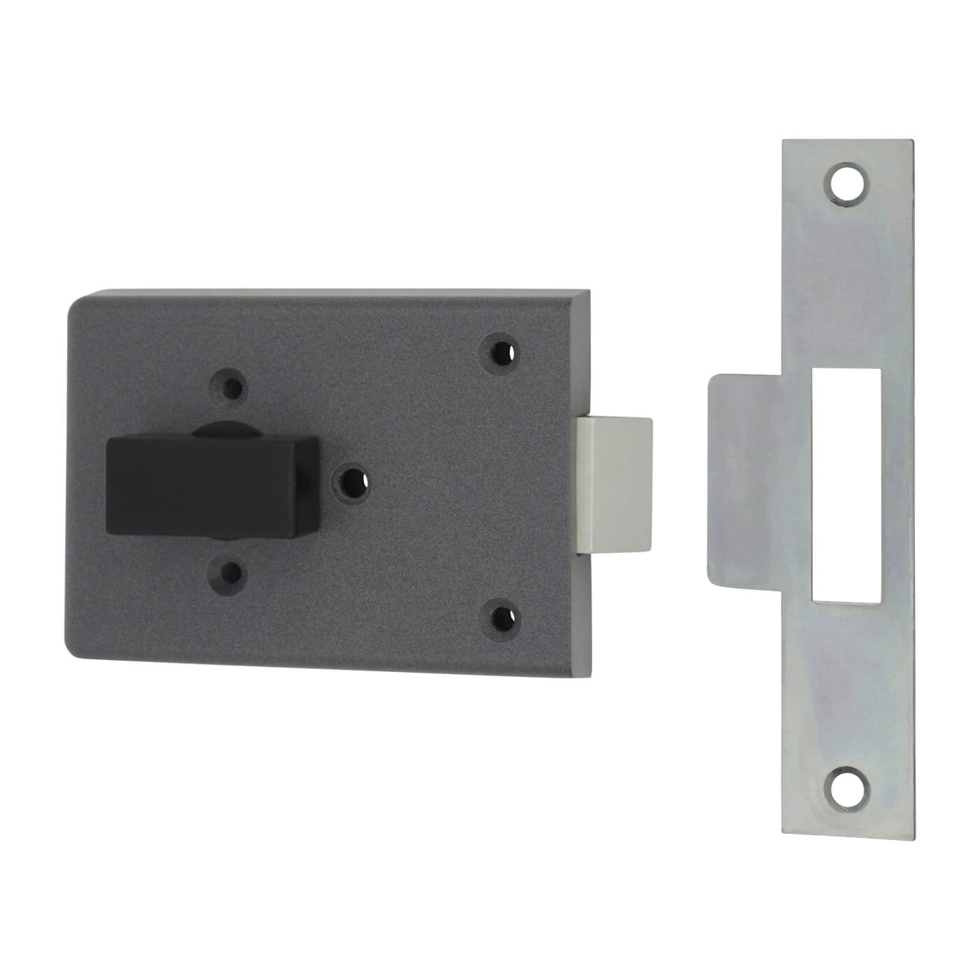 Fire Brigade FB4 Rim Slam Lock - 110mm Case - 45mm Backset - Left Hand - Open Out - Silver - view 2