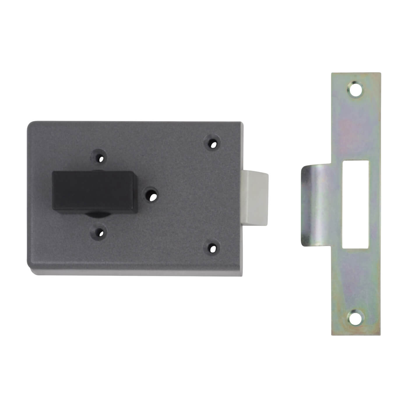 Fire Brigade FB4 Rim Slam Lock - 110mm Case - 45mm Backset - Left Hand - Open Out - Silver - view 3