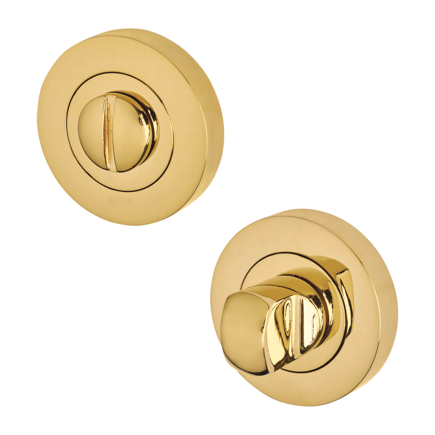 Bathroom Turn & Release - 50mm Diameter - PVD Brass - view 2