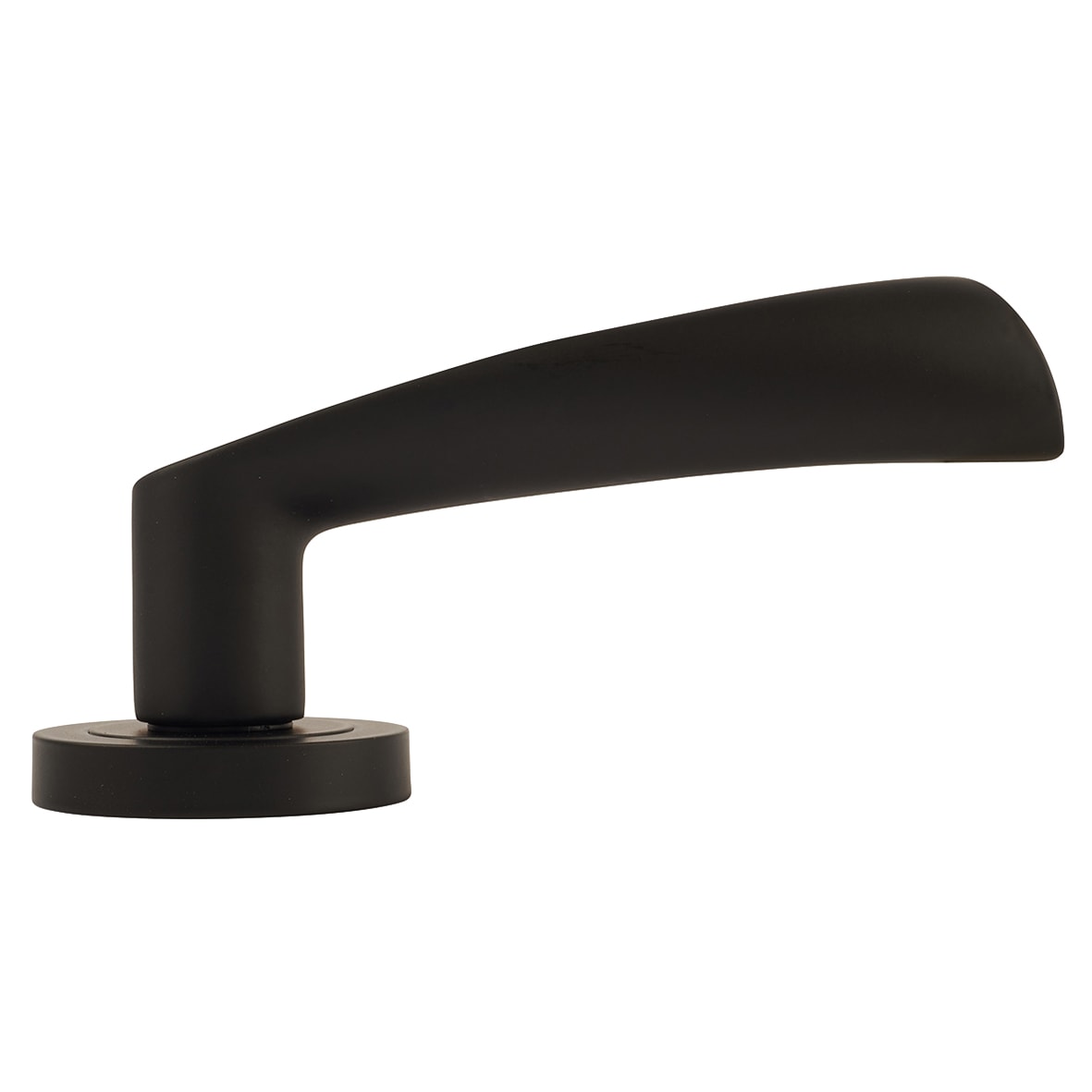 Matt Black Door Handles on Round Rose - Knightsbridge Range - view 6