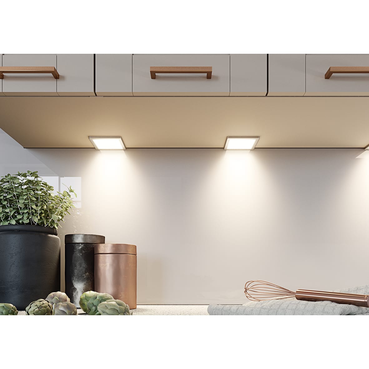Plaza 3.6W LED Square Cabinet Downlight - 5000K Natural White - Stainless Steel - view 2