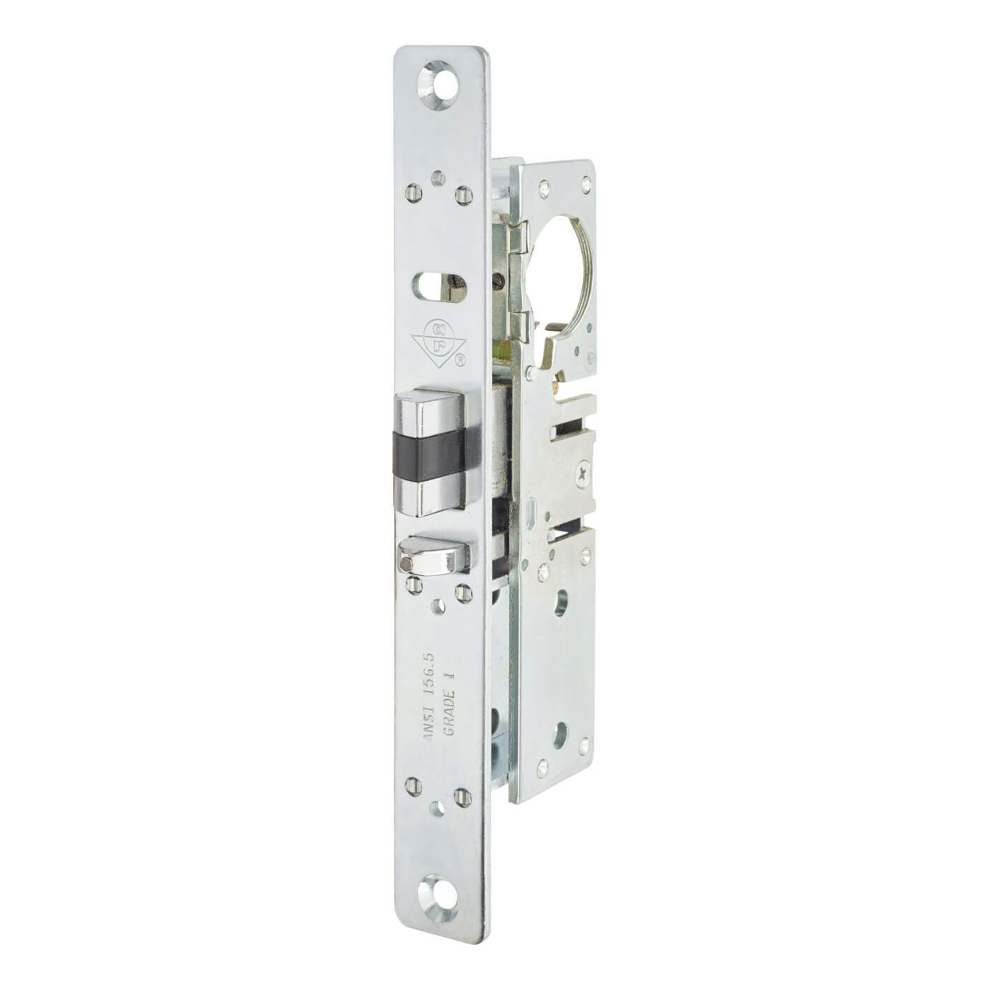 4720 Screw Cylinder Deadlatch - 38.1mm Backset - 54.4mm Case - For Timber - Zinc Plated - view 2