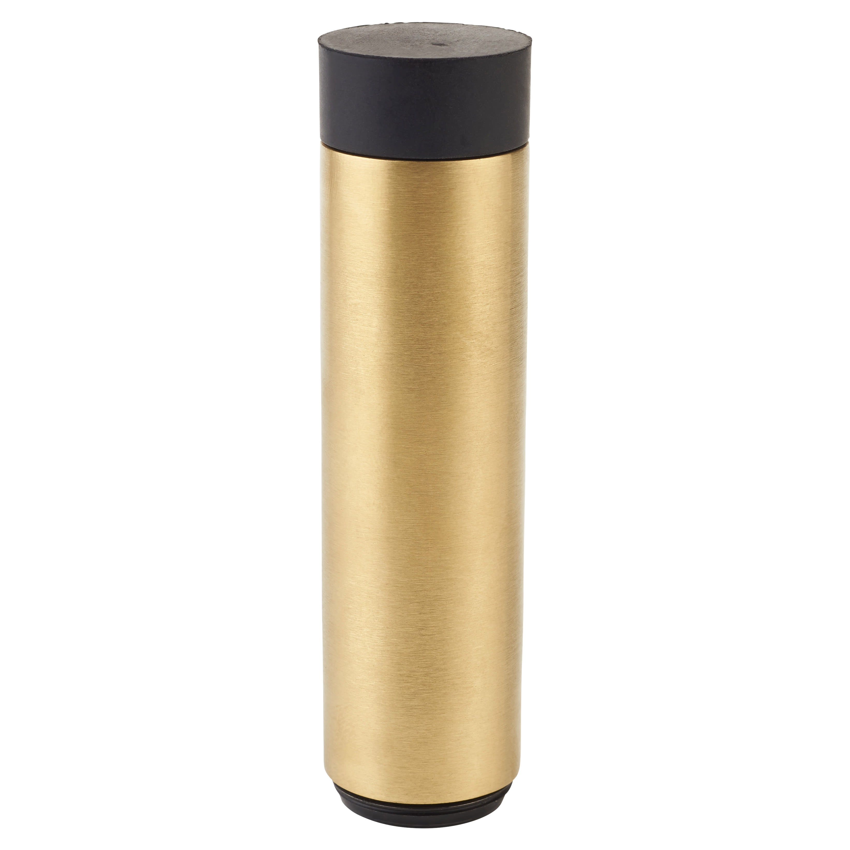Cylinder Pattern Projection Door Stop - 70mm Projection - PVD Satin Brass - view 2