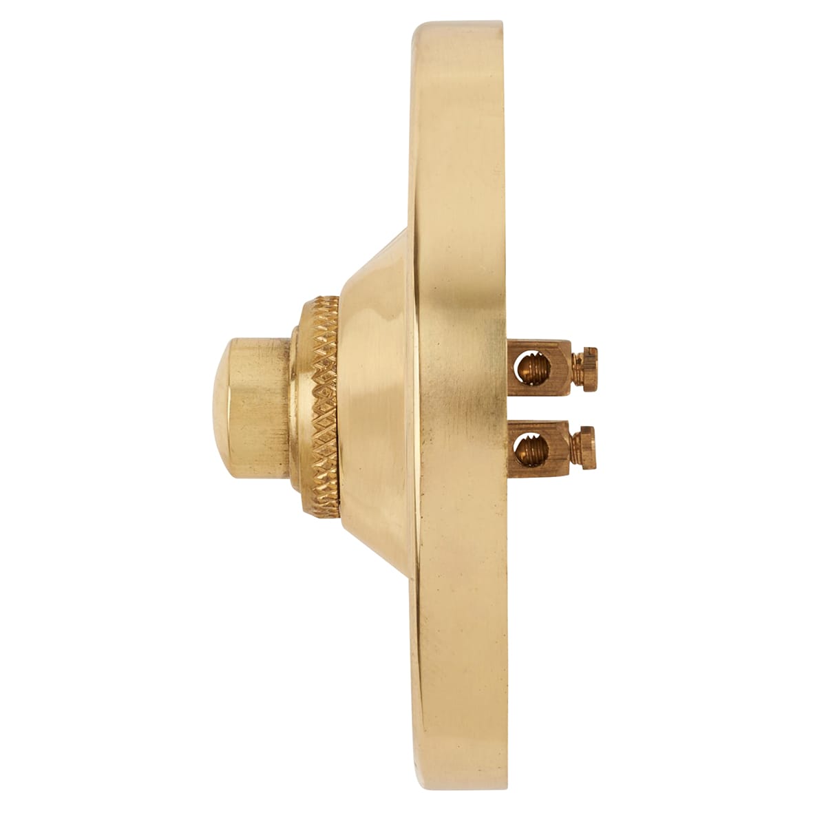Polished Brass Round Bell Push - 65mm Diameter - view 2