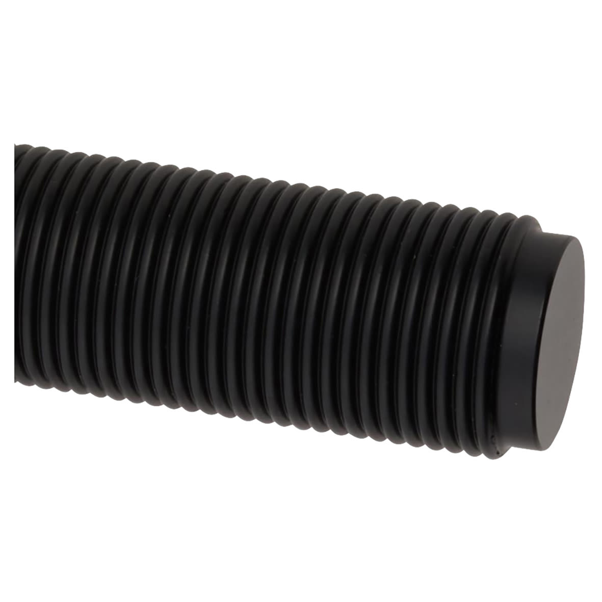 Matt Black Reeded Bathroom Lock Door Handles Pack - Lily Range - view 6