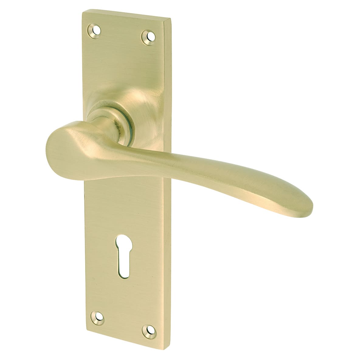 Satin Brass 3 Lever Sashlock Door Handles Pack - Buckingham Range - view 2