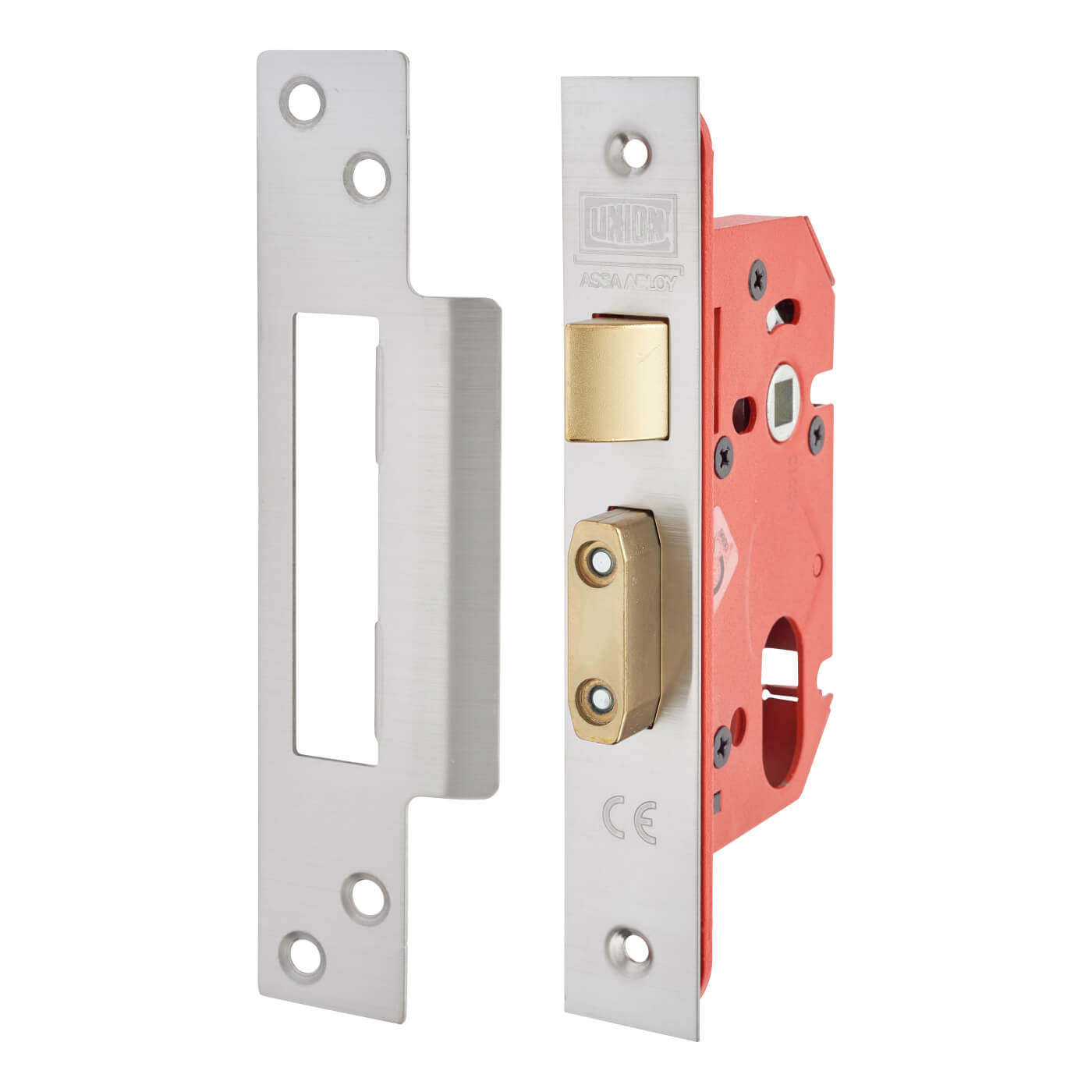 22OVS StrongBOLT Bolt Through Oval Profile Sashlock - 68mm Case - 45mm Backset - Satin Stainless - view 2