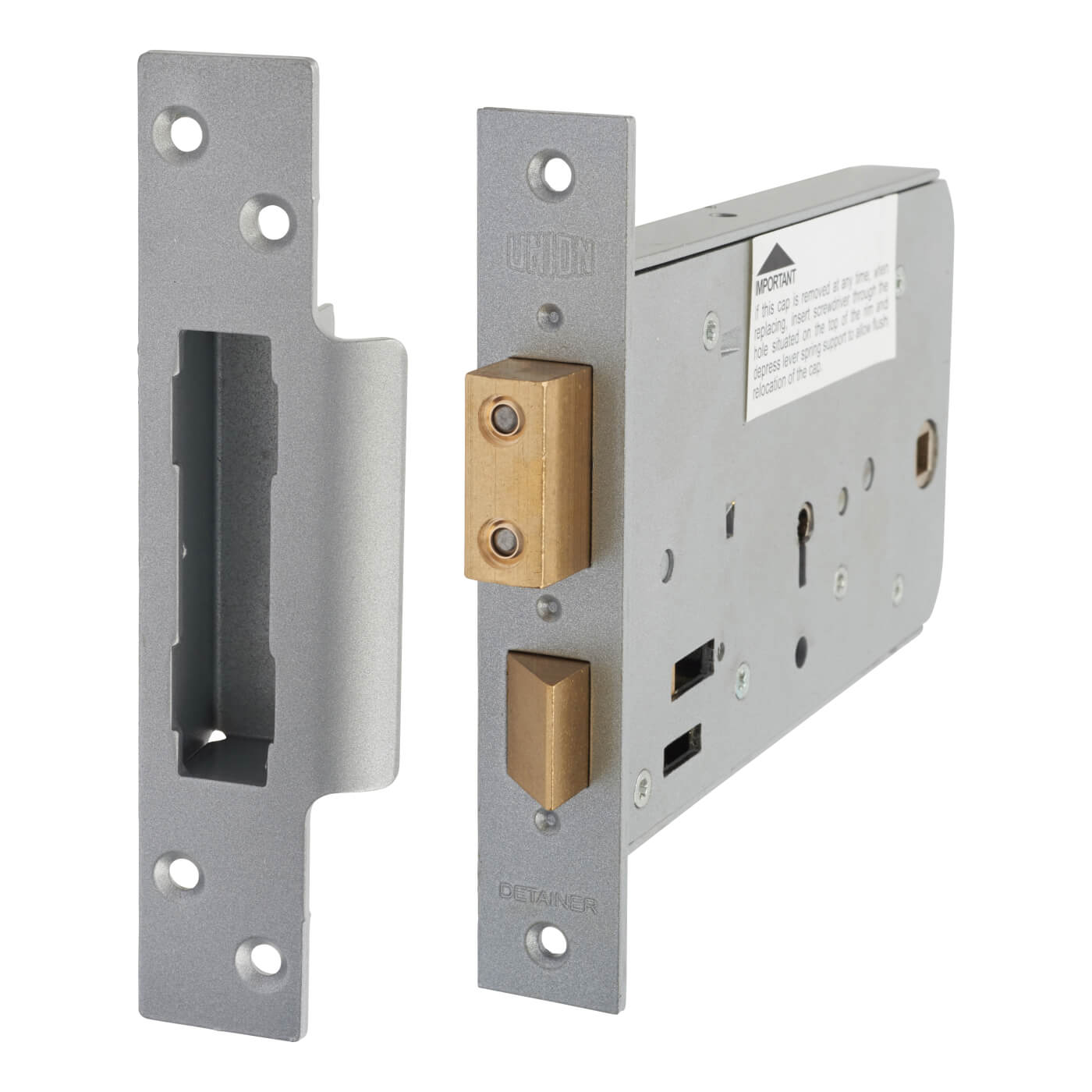 3J60 Horizontal 5 Lever High Security Sashlock - 165mm Case - 83mm Backset - Stainless Steel - view 2