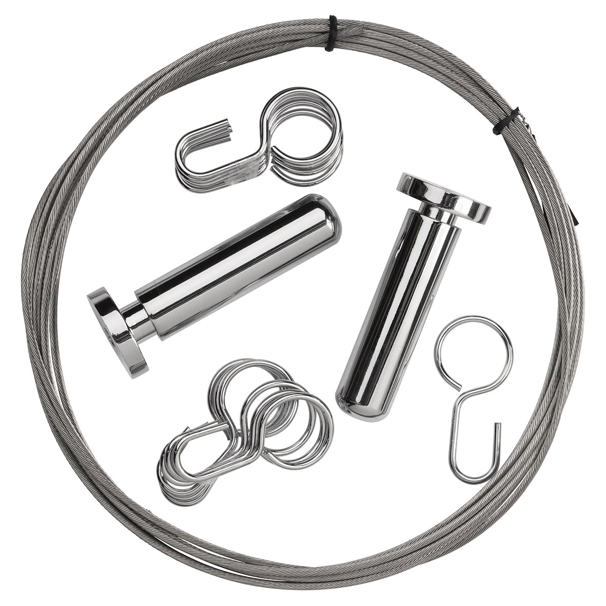 Shower Rail - Wireline - 3000mm Length - Polished Chrome - view 7