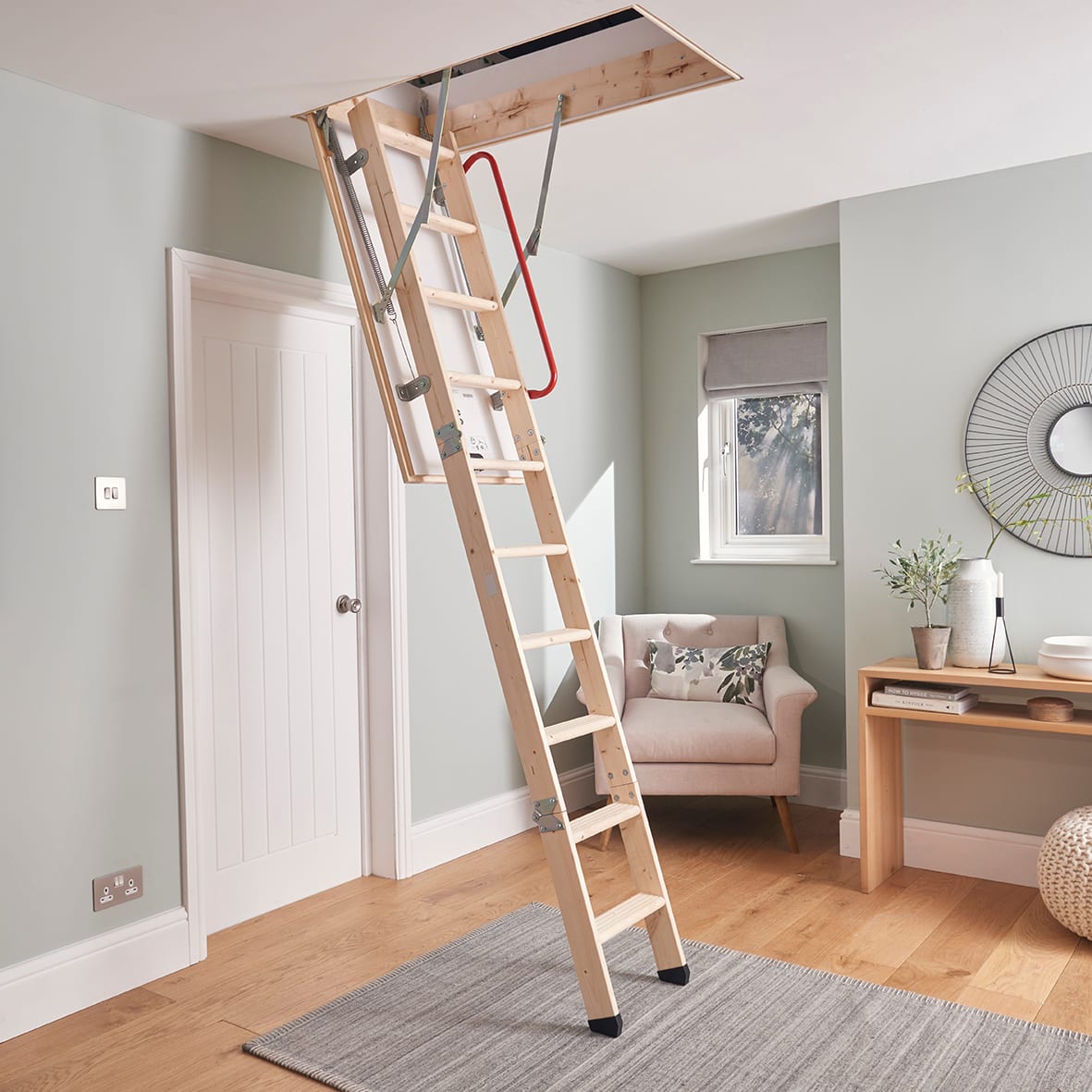 Timber Eco S Line Loft Ladder - 2870mm Height - view 4