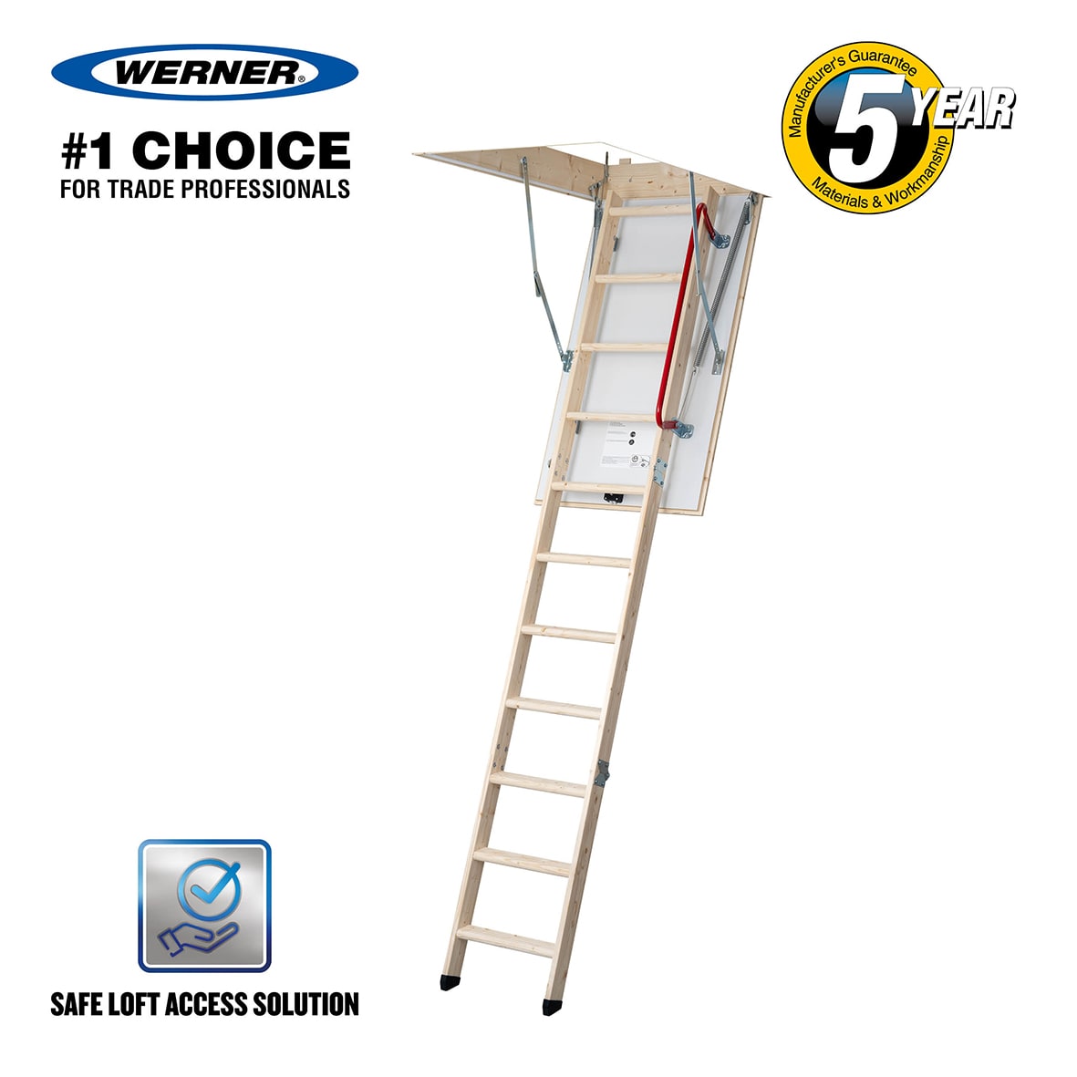 Timber Eco S Line Loft Ladder - 2870mm Height - view 7