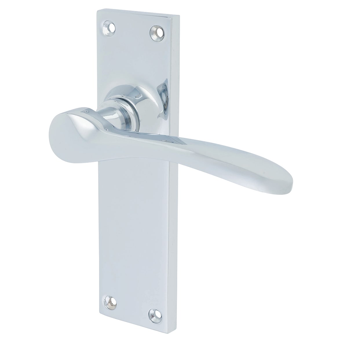 Polished Chrome Latch Door Handles Pack - Buckingham Range - view 2