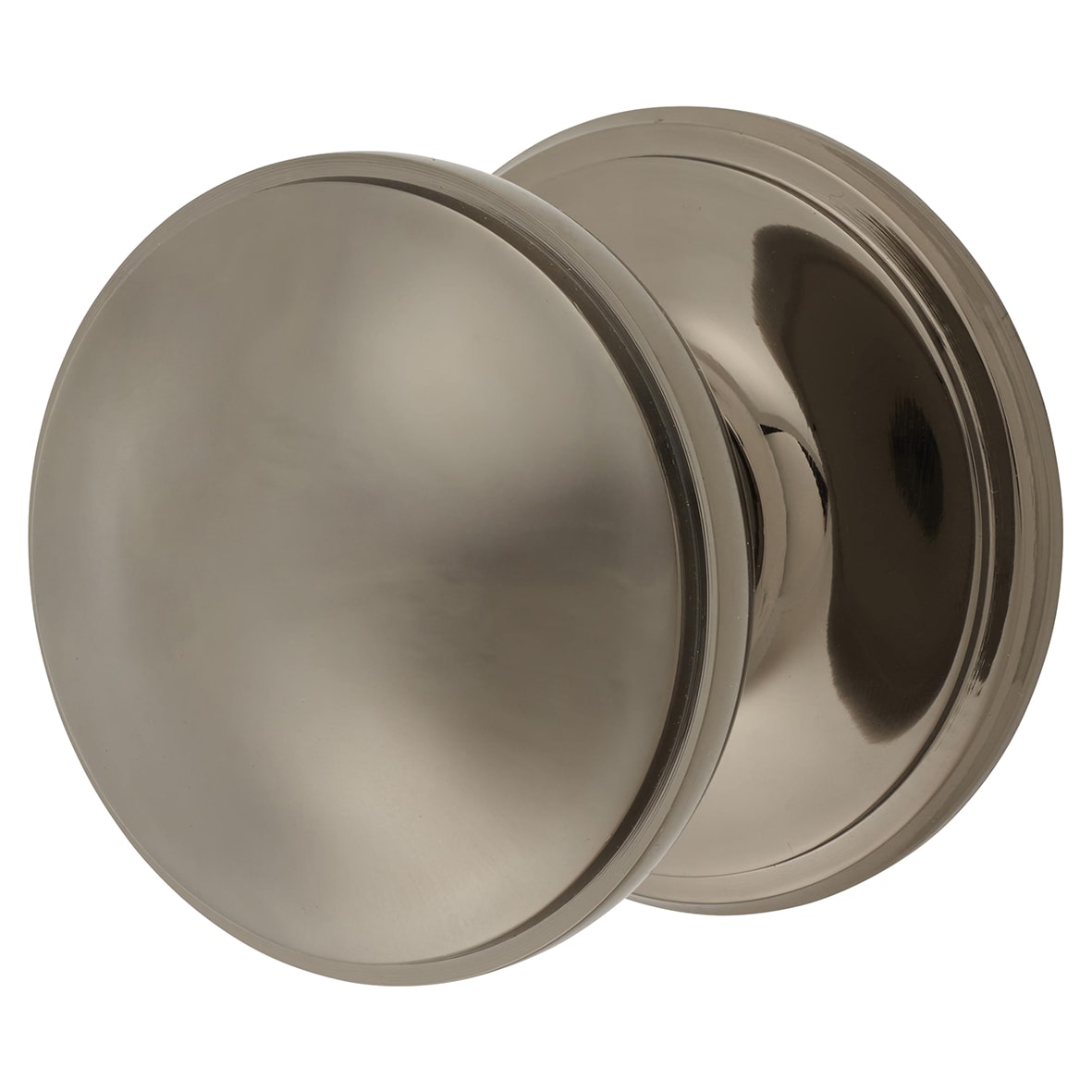 Black Nickel Round Centre Door Knob - 80mm Rose Diameter - view 2
